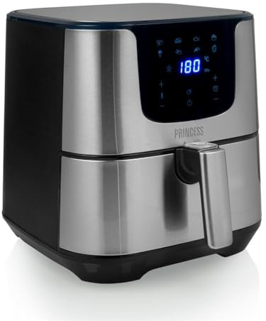 Princess Elettricità Friggitrice Digitale Aerofryer Deluxe XXL, 1700 W, 5,5 L, Argento