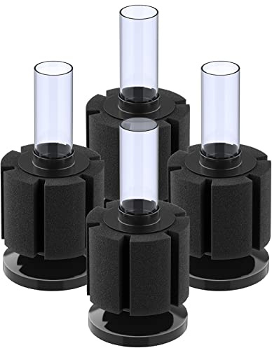 Pawfly 4 Pack Aquarium Nano Bio Sponge Filter Quiet Betta Fry Shrimp and Small Fish Foam Filter for Tiny Fish Tank up to 10 Gallon