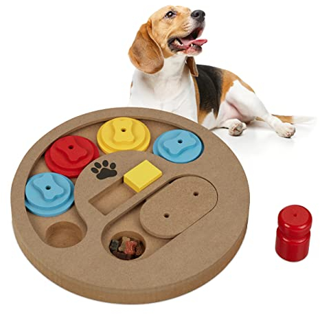 Relaxdays Intelligenzspielzeug für Hunde, Leckerli verstecken, Futterspielzeug, interaktiv, Schnüffelspiel, mehrfarbig
