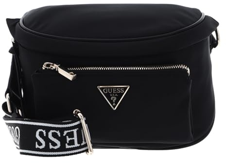 GUESS Damen Power Play Mini Sling Tragetasche, Bauchtasche, Schwarz
