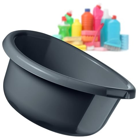 KADAX Kunststoffschüssel, Spülschüssel in verschiedenen Größen und Farben, robuste Waschschüssel, Universal-Schüssel, Spülwanne für Badezimmer, Waschraum (5L, Anthrazit)