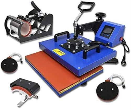 Machine de Presse à Chaud 5 en 1 de Grande Taille, Machine de Transfert de Chaleur for Tasse/Casquette/t-Shirt/Etc, imprimante par Sublimation(US)