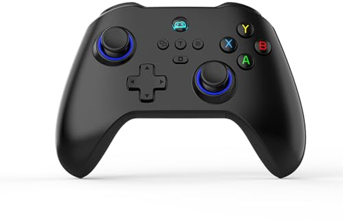 Joso Wireless Gaming Controller für iPhone 15/14,Android/PC/Switch/PS3/PS4 Gamepad Joystick mit Turbo, Streaming auf PS4/Xbox/PC, Steam Deck Gamepad mit Telefonhalterung