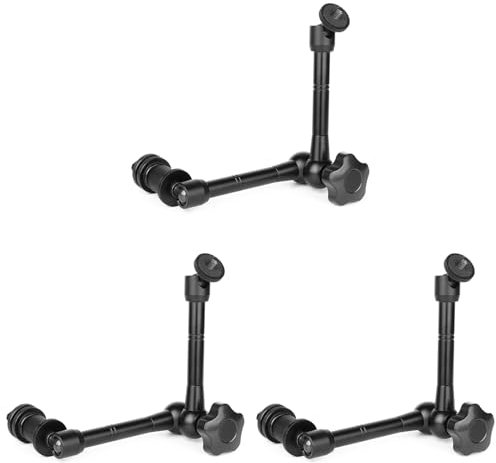 Daijianbin 3 mágicos con 11 brazo articulado, fricción con zapata y tornillo de trípode de 1/4 para cámara réflex digital, monitor LED, luces LCD, monitor DV, luces flash, micrófono