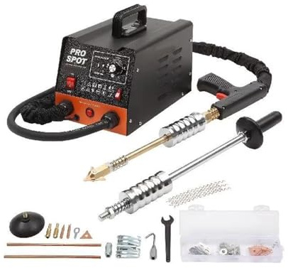 Kit de soldador profesional para reparación de carrocería de automóviles, máquina de soldadura por puntos de 3 kW con extractor de abolladuras, ideal para eliminar abolladuras de automóviles y