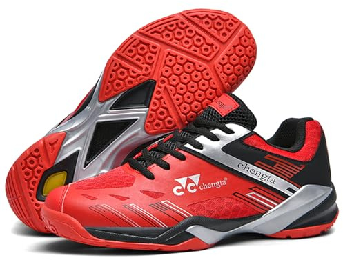 Hiuzylqx Chaussures De Badminton pour Hommes Squash Chaussures De Tennis Légères Et Respirantes pour Badminton,Squash,Tennis De Table,C,43 EU