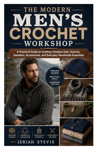 The Modern Men's Crochet Workshop: A Practical Guide to Crafting Timeless Hats, Scarves, Sweaters, Accessories, and Everyday Handmade Essentials
