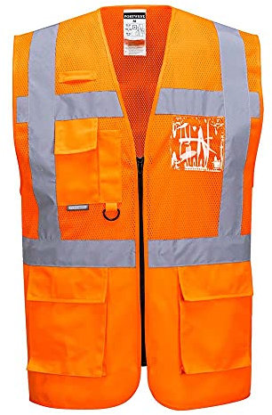 Portwest MADRID MESH AIR EXEKUTIV WESTE, Größe: L, Farbe: Orange, C496ORRL