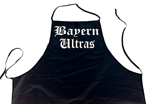 ShirtShop-Saar Bayern Ultras; Städte Schürze (Latzschürze - Grillen, Kochen, Berufsbekleidung, Kochschürze), schwarz
