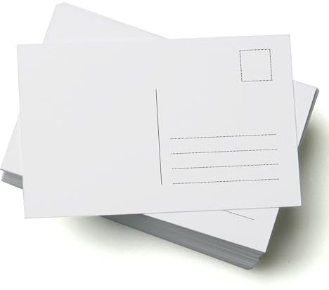 100 Blank Postcards, A6 350gsm Card, Perfect for Craft Projects and for Designing Individual Postcard