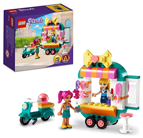 LEGO 41719 Friends Mobile Modeboutique mit Friseursalon und Mini-Puppen Stephanie & Camila, Spielzeug für Mädchen und Jungen ab 6 Jahre