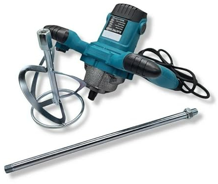 Miscelatore per colla malta cemento vernici da 1860 W con frusta e cavo da 3 metri agitatore professionale attacco M14 con 6 velocità Regolabili impugnatura ergonomica e sistema antivibrante