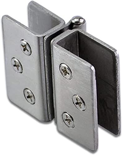 BAZAC Bisagra de Acero Inoxidable para Muebles, Accesorios para Puerta de Cristal, Cadena de bisagra, bisagra para Puerta de Copa de Vino, 1 Uds.-Large Double Clip