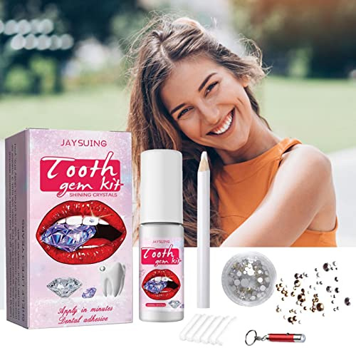 gemas dientes, gemas dientes, joyería dientes, gemas dientes con pegamento, juego cristales dentales, juego gemas dientes con luz curado y pegamento, kit