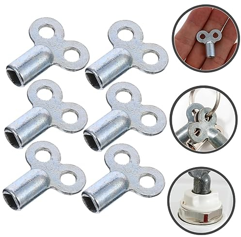 LYQNIHOB Set 6 Chiavi Sfiata Termosifoni - Robuste Chiavi Alluminio - Adatte a Diversi Radiatori/Termosifoni - Pratico Sfiato Radiatori - Utensili per Riscaldamento