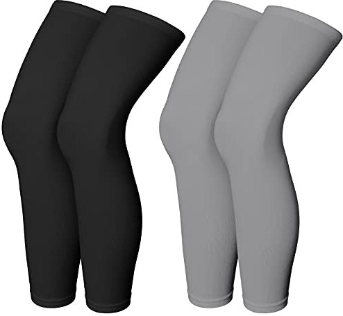 Skylety Compression Leg Sleeves Men Women, S, Black, Grey