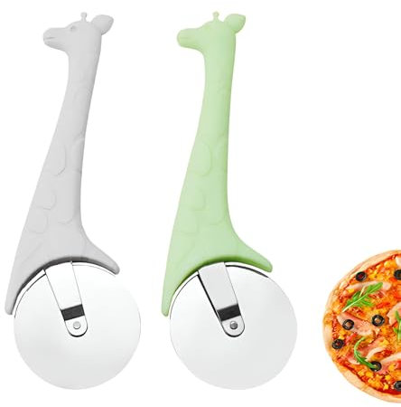 Rotella Tagliapizza,Bootoow 2 Pezzi Rotella Tagliapasta,Taglia Pizza Tagliapizza Rotella Pizza,Taglia Pizza Divertente,Tagliapizza In Acciaio Inox Lame,Per Pizza,Torte e Pie,Waffle,Pane