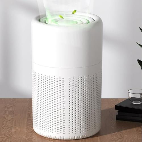 Home Bedroom Air Purifier, 5V 5W Purifying Air Purifier, 21-30㎡ White ABS Desktop Small Single Purification Filter(Filter element)