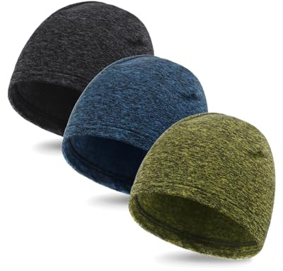 Zylioo Berretto da ciclismo XXL per uomo e donna, extra large, caldo, in pile, con teschio, cappello invernale termico elastico, Nero-navy-esercito, XX-Large