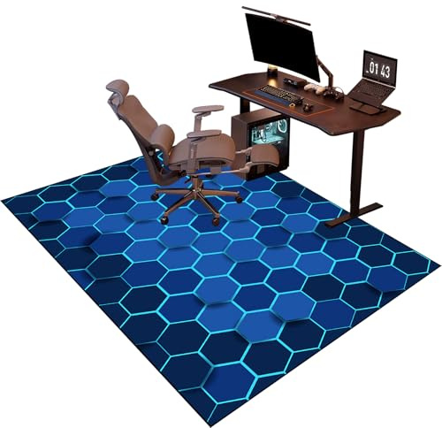 Alfombrilla para Silla de Gaming Protector de Suelo para Silla Ruedas 90 x 120 cm Tapete Antideslizante para Oficina Alfombra Silla Ruedas Gaming Escritorio Alfombrilla Protectora para Suelos Duros