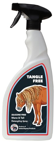Tangle Free 750ml Mane & Tail Detangler Spray for Horses – Silicone-Free Natural Conditioning Spray – Removes Knots, Moisturises & Strengthens Hair – Supports Healthy Mane & Tail Condition