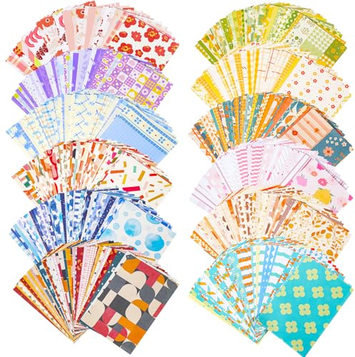 GW Box 600 Sheets Vintage Scrapbook Paper DIY Retro Journaling | Scrapbooking Supplies Flowers Scrapbook Stickers Accessories for Writing Drawing Travel Journal Art Craft Diary Craft Paper