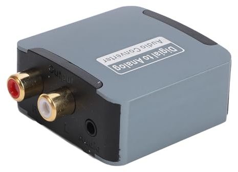 Plyisty 192KHz DAC Digital Till Analog Audio Converter, Optisk Toslink Koaxial Till L/R 3,5 Mm Aux Jack Adapter för TV Soundbar-högtalare, Kablar Medföljer