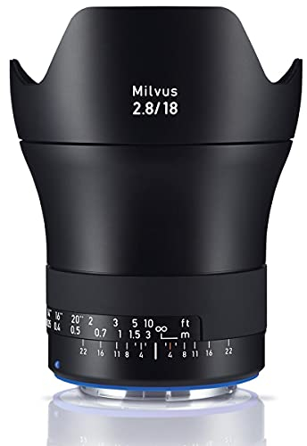 ZEISS Milvus 18mm f/2.8 Full Frame Camera Lens for Canon EF-Mount ZE, Black