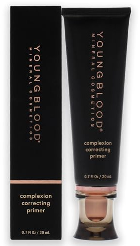 Youngblood Clean Luxury Cosmetics CC Perfecting Primer, Bare | Getönte CC Primer Primer Primer Natural Mineral Moisturizing Color Corrector | Cruelty Free, Parabenfrei, Vegan