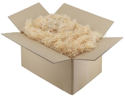 IMBALLAGGI 2000-5Kg Trucioli Legno Naturale Inodore, Paglia per Cesti Natalizi, Regali di Natale e Confezione Regalo, Riempimento Imballaggio per Spedizioni Pacchi, Paglietta Decorativa per Scatole