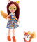 Enchantimals FXM71 - Felicity Fox Puppe & Flick-Figur, Puppe (15cm) mit Langen, brünetten Haaren, Tierohren und buschigem Schwanz, abnehmbarem Rock, Schuhen, Spielzeug Geschenk für Kinder ab 3 Jahren