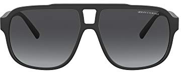 AX Armani Exchange Ax4104s Lunettes de soleil rectangulaires pour homme, Dégradé noir/gris