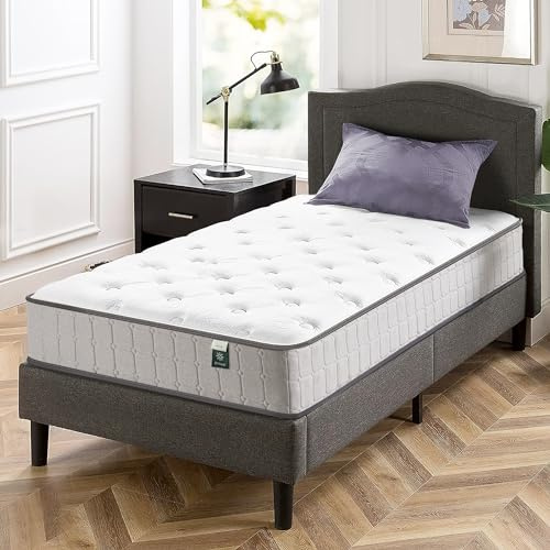 Zinus 10 Inch Comfort Support Cooling Gel Hybrid Mattress, Twin, Tight Top Innerspring Mattress, Motion Isolating Pocket Springs, Mattress in A Box