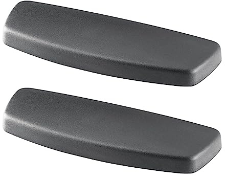 Perfeclan Office Chair Armrest Replacement Pads Caps Mesh Computer Chair Parts Accessory Mounting Holes 4inch Sturdy 1 Pair PU Leather, A