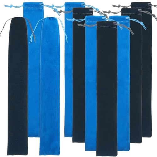 SUPVOX Flute Storage Bag 14.56 Inch Soft Drawstring Pouch for Soprano Recorder Vertical Flutes Music Instrument Carrying Case