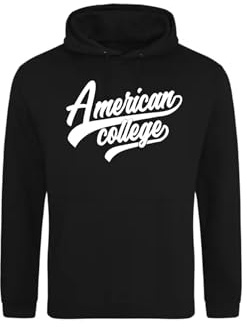 AMERICAN COLLEGE USA Suéter Sudadera con Capucha Mixta Hombres Mujeres Sweatshirt Unisex Adulto