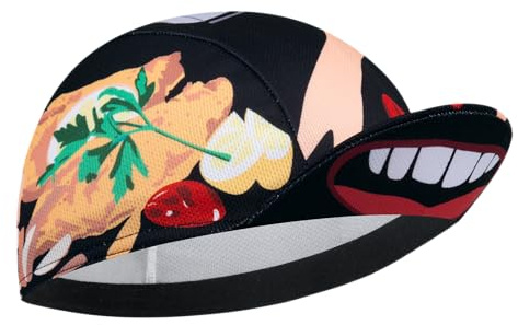 Cappellino Ciclismo Uomo in Poliestere - Berretto Sottocasco Traspirante con Protezione UV e Fascia Assorbente, Copricapo Sportivo per Bici da Corsa, Mountain Bike e Attività Outdoor(Unisex)
