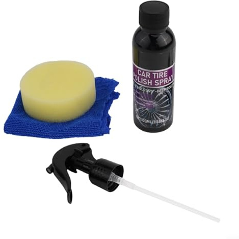 Bebykilemi Revestimiento y apósito de neumáticos de 100 ml, spray de brillo de neumáticos de larga duración, protector de neumáticos de coche, impermeable, revestimiento antipolvo para neumáticos de