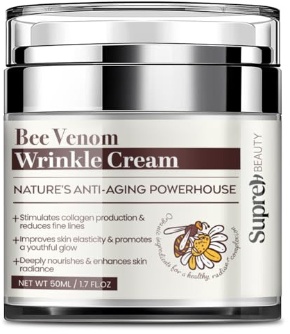 SupreH Bee Venom Cream Wrinkle Filler: Instant Face Lift Cream and Eye Tightener Cream with Hyaluronic acid Niacinamide for women and men 50