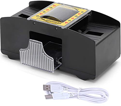 Dacefloy Card Shufflers 1-2 Decks Automatische Spielkarte Shuffling Machine USB/AA Batterien betriebenes Werkzeug für UNO, Texas Hold'em, Home Card Games, Blackjack, Electric Casino Poker