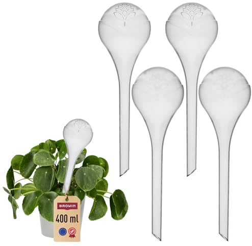 BROWIN®720923 Lot de 4 Boules d'irrigation pour Plantes Transparent