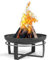 gartendekoparadies.de Edle Feuerschale mit Ringfuß – Runde Feuerstelle & Grill – Handgefertigt aus Stahl, stabil & wetterfest, transportabel (100 cm)