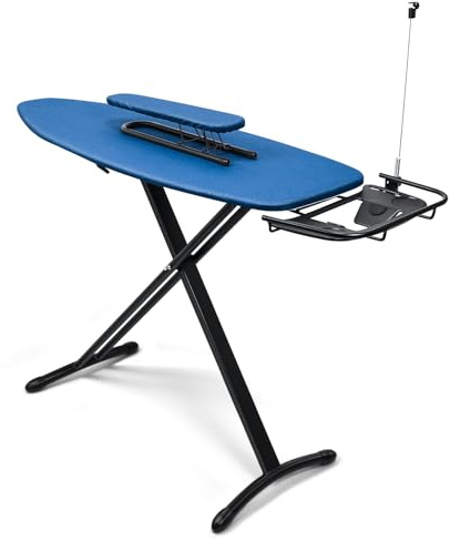 Duwee Luxury Wide Ironing Board with Sleeve Board and Iron Rest, 122x46 cm