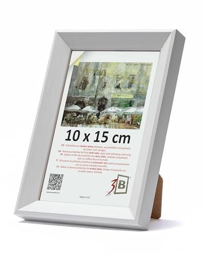 3-B Cornice VIK bianca 10 x 15 cm, cornice in legno, cornice per foto, cornice per ritratti con vetro acrilico