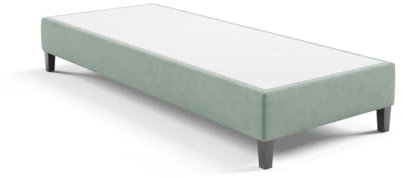 Best for Home Cama de hotel con somier, estructura de canapé, 70 x 200 cm, color verde menta, marco sin colchón