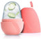 Romon Ice Roller Gesicht, Ice Roller，Silikon Eis Gesichtsroller, De-Puffing, Hautstraffung, Poren Schrumpfen, Verbessert Die Elastizität Der Haut, Lebensmittel-Silikon, Daily Skin Care Tool (Rosa)