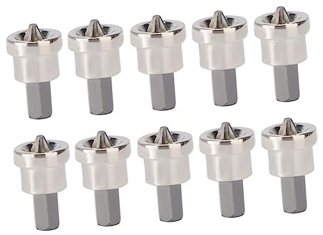 IWOWHERO 10pcs PH2 Drywall Screwdriver Bits Depth Stop Tool Steel Plasterboard Drilling Bits for Gypsum Board Screws and Power Drill