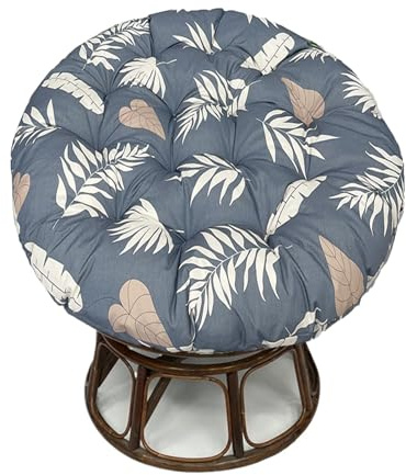 VNHGNHG Cojín para Silla De Hamaca, con Capitoné Y Lazos Antideslizantes, Solo Cojín Papasan Impermeable para Exteriores, Cojín De Mimbre para Sillón De Lectura (no Incluye Estructura)