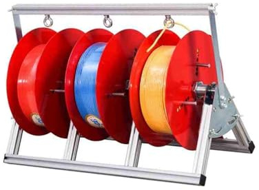 Kabelrullehållare och dispenser, hopfällbart trådrullställ, kabelrulleorganiserare och dispenser för elektriska kablar, kraftig förvaringslösning (500 x 240 x 340 mm) - perfekt för verkstad och garage