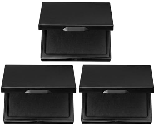 3 PCS Black Ink Pad, Stamp Pads for Crafting and Document Use, Fingerprint Ink Pads for Office and Home, Reusable Ink Stamp Pads for Various Surfaces